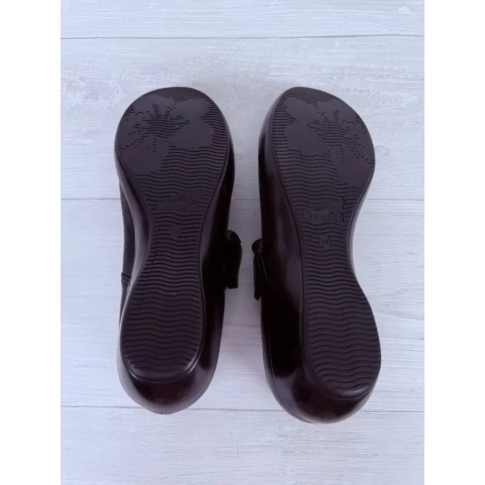 Dansko Diedra Black‎ Leather Mary Jane Shoes Womens US 8.5-9 Hook & Loop Comfort
